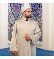 Lüks Hafız Hakim Yaka Sade İmam Cübbesi Vizon