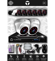 TURKNO 8 Kameralı Pania 2 İç Kamera Set HDD'siz Full HD Gece Görüşlü Güvenlik Kamerası Sistemi