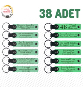 Yeşil & Fıstık Yeşili, Doğum Günü Etkinliklerine Anlamlı Katkı 38’li Set, İsme Özel Unutulmaz Hatıra