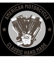 American Motorcycle Sticker 10x10 cmRenkli Sticker