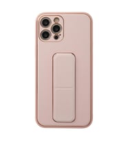 İphone 12 Pro Kılıf Coco Deri Standlı Kapak - Pembe