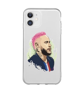 Iphone 11 Uyumlu Neymar Tasarımlı Şeffaf Telefon Kılıfı
