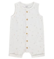 Civil Baby Yıldız ve Ay Empirmeli 3-12 Ay Tulum - Ekru