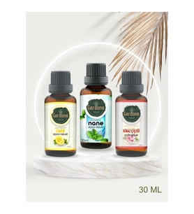 Limon + Nane + Kiraz Çiçeği ( Oda Kokusu Aroma Terapi Buhurdanlık / Difüzör Yağı ) 3 Adet x 30 ML