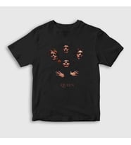 Presmono Unisex Çocuk Siyah Band Queen T-Shirt 101518tt