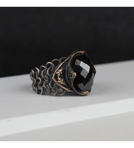 Zirkon Taşlı Örme Model 925 Ayar Gümüş Yüzük