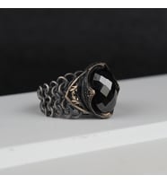 Zirkon Taşlı Örme Model 925 Ayar Gümüş Yüzük