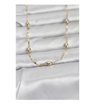 Mey İthalat® CM 14K Gold Renk Damla Topçuklu Zincir Model 60 cm Kadın Kolye