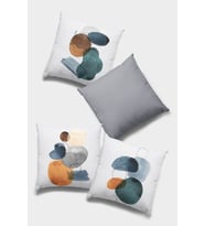 Zümrüt Modern Çift Taraflı 4'lü Set Kırlent Kılıfı 4KR043
