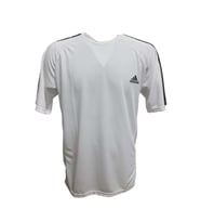 Adidas 2373 Erkek Sereno Mensh Kısa Kol Şeritli T-shirt - Beyaz - ST00521-Beyaz-XL (Beyaz)