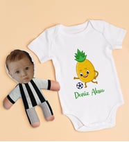 BK Kids Kişiye Özel Fotoğraflı Bebek Yastık ve Bebek Body Zıbın Hediye Seti - Model 3.3