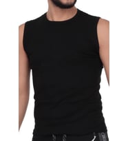 Tutku 108 Ribana Spor Fanila Erkek Atlet (Siyah)