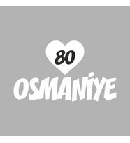 Kalpli 80 Osmaniye Araba Sticker siyah 20x15 CM (Beyaz)