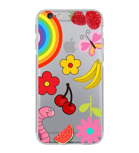 PrintiFy iPhone 6 ile Uyumlu Water Color 5  Kamera Korumalı Şeffaf  Kılıf