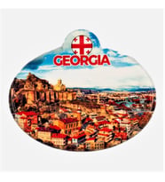 Gürcistan Tiflis Oval Magnet (Karışık)