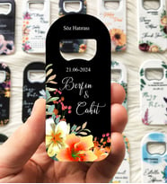 Düğün Nişan Nikah Söz Hatırası Misafirlere Hediye Kişiye Özel Magnet Açacak