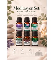 Meditasyon Seti 6’lı Esansiyel Koku Yağı – Difüzör ve Buhurdanlık Esansı