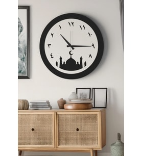 MODERN AHŞAP DUVAR SAATİ SAĞLAM **ÇOK ŞIK** ve BİRARADA..NO:40