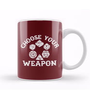 D And D Choose Your Weapon Dice Kupa Bardak Porselen