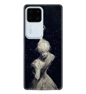 Vivo V30 Kılıf Desenli Silikon Star Woman 1332