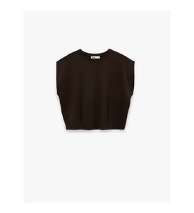 Koton Regular Kahverengi Kadın T-Shirt 6SAK30019EK