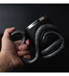 Cobra Tasarımlı  Kupa  3d Oyma Paslanmaz Çelik Kupa