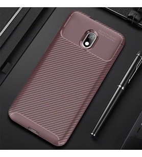 Xiaomi Redmi 8A Kılıf Esnek Soft Karbon Tasarım Legion Serisi (Kahverengi)
