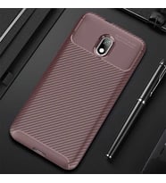 Xiaomi Redmi 8A Kılıf Esnek Soft Karbon Tasarım Legion Serisi (Kahverengi)