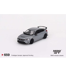 Mini GT 659 Honda Civic TYPE R Sonic Gray Pearl 2023 LHD Model Araba