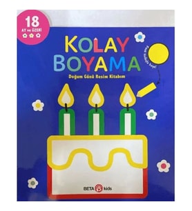 Kolay Boyama Doğum Günü Resim Kitabım