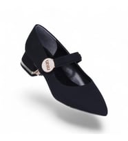 Scarletta S11 Saten 3Cm Kadın Topuklu Ayakkabı (Siyah)