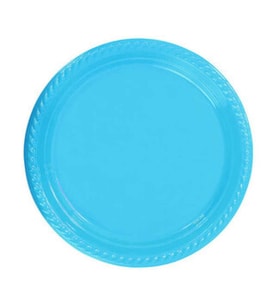 Tabak plastik yuvarlak 22 cm mavi pk:25-