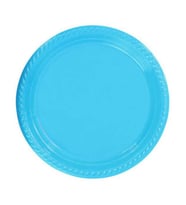 Tabak plastik yuvarlak 22 cm mavi pk:25-
