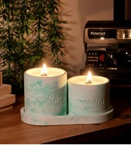 Mubéra Natural Freshness – Yeşil Mum & Dekoratif Tepsi Set