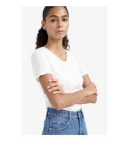Defacto Slım Fıt Basıc Ekru Kadın T-Shirt I1080AZ/ER105
