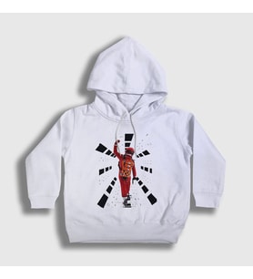 Presmono Unisex Çocuk Beyaz Astronot Film 2001 A Space Odyssey Kapüşonlu Sweatshirt 241462tt