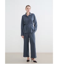 LCWAIKIKI Classic İndigo Beli Lastikli Geniş Paça Kadın Pantolon