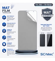SChitec TCL 502 Uyumlu Ön Yüzey Mat Hidrojel Ekran Koruyucu