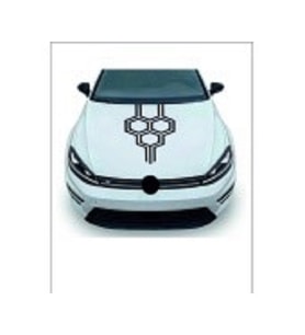 Tüm Araçlara İçin Uyumlu Aksesuar Ön Kaput Bal Peteği Siyah Sticker 58*35 Cm