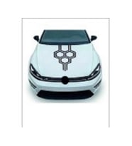 Tüm Araçlara İçin Uyumlu Aksesuar Ön Kaput Bal Peteği Siyah Sticker 58*35 Cm