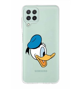 Samsung Galaxy A22  Kapak Donald Duck Tasarımlı Şeffaf Silikon Kılıf