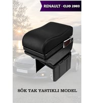 renault clio 2003 kol dayama Lüks geniş model Yastıklı Siyah Deri
