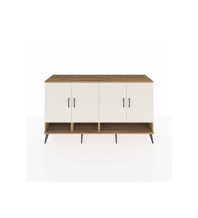 Kronos Konsol 6 Raflı 4 Kapaklı 176x59x99 Çam-Aytaşı/Antrasit