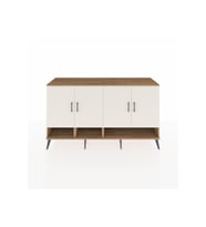 Kronos Konsol 6 Raflı 4 Kapaklı 176x59x99 Çam-Aytaşı/Antrasit