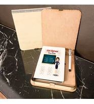 Fizik Öğretmenine Hediye Ahşap Kutulu Defter Kalem Set