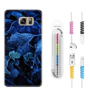 Samsung S7 Edge S20 Fe Plus Ultra S21 S22 Kılıf Kablo Koruma Spiral Silikon Blue Foid 1628