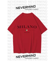 Unisex Baskılı Oversize %100 Pamuk T-shirt (Kırmızı)