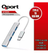QPORT Q-TUC05 TYPE-C TO 4 PORT USB ÇOKLAYICI