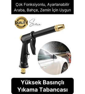 Çok Fonksiyonlu Ayarlanabilir Yüksek Basınçlı Yıkama Su Tabancası Tazyikli Araba Motor Yıkama Bahçe