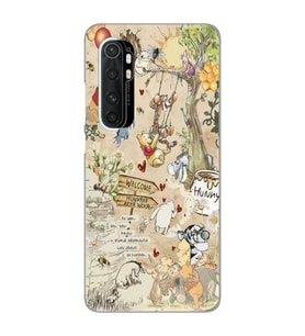 Xiaomi Mi Note 10 LITE Uyumlu Winnie The Pooh Tasarımlı Şeffaf Telefon Kılıfı